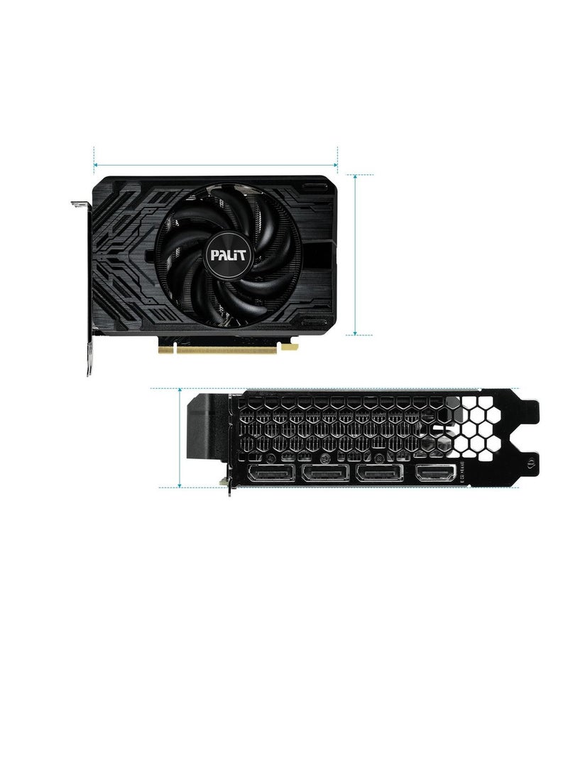 NVIDIA  GeForce RTX™ 4060 Ti StormX 8GB, GDDR6 Graphics Memory, G-SYNC®, 4352 CUDA Core, 2535 MHz Boost Clock, 18 Gbps, 128 bits Interface, PCI Gen 4, DP 1.4a x 3, HDMI 2.1a x 1