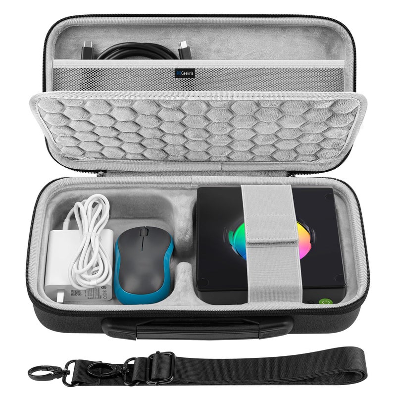 GEEKRIA Mini PC Hard Shell Travel Case Compatible with GMKtec K11K8 PlusM7M6 UltraK6M5 PlusM5 UltraM3 Ultra M3 Beelink Ser5 MAXSER5 PROSER3EQR6S13 ProS12Dark Gray - Image 2