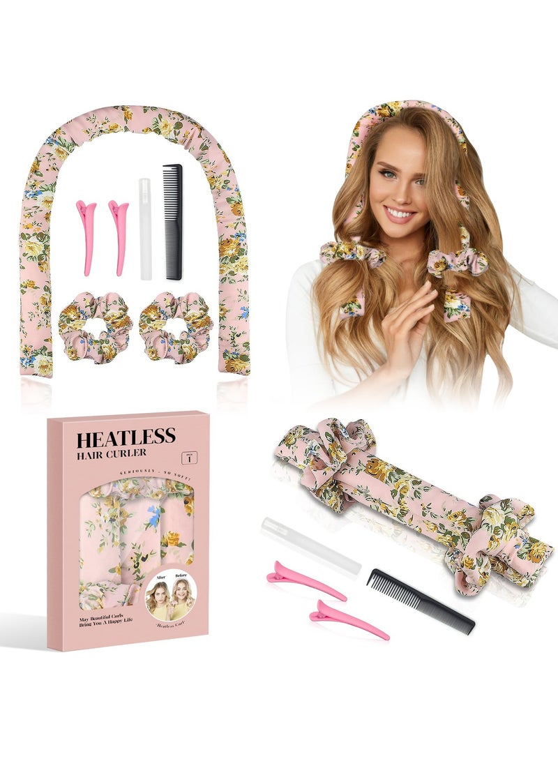 SOLARAE Satin Heatless Hair Curler, Stylish Heatless Curling Rod for Long Hair, Heatless Hair Curler Set for Hair Styling, Heatless Hair Curler to Sleep in, Hair Curls Styling Tool for All Hair Types - Image 1