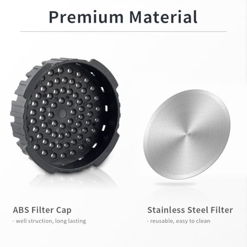 CAFEMASY Reusable Metal Coffee Filter with Replacement Filter Cap Set Compatible with Aeropress Original Go Coffee Espresso Maker - Image 3