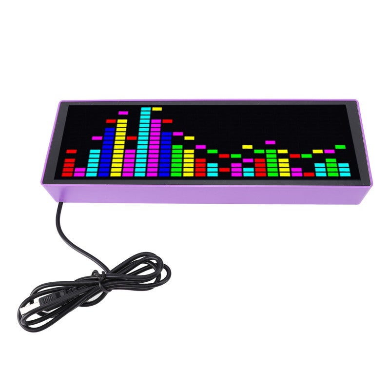 عرض طيف موسيقى LED: 384 مصباح LED RGB، 84 تأثير بصري قابل للتخصيص - وظيفة مزدوجة كمحلل مفعل بالصوت وساعة للترفيه المنزلي وتزيين سطح المكتب - Image 5