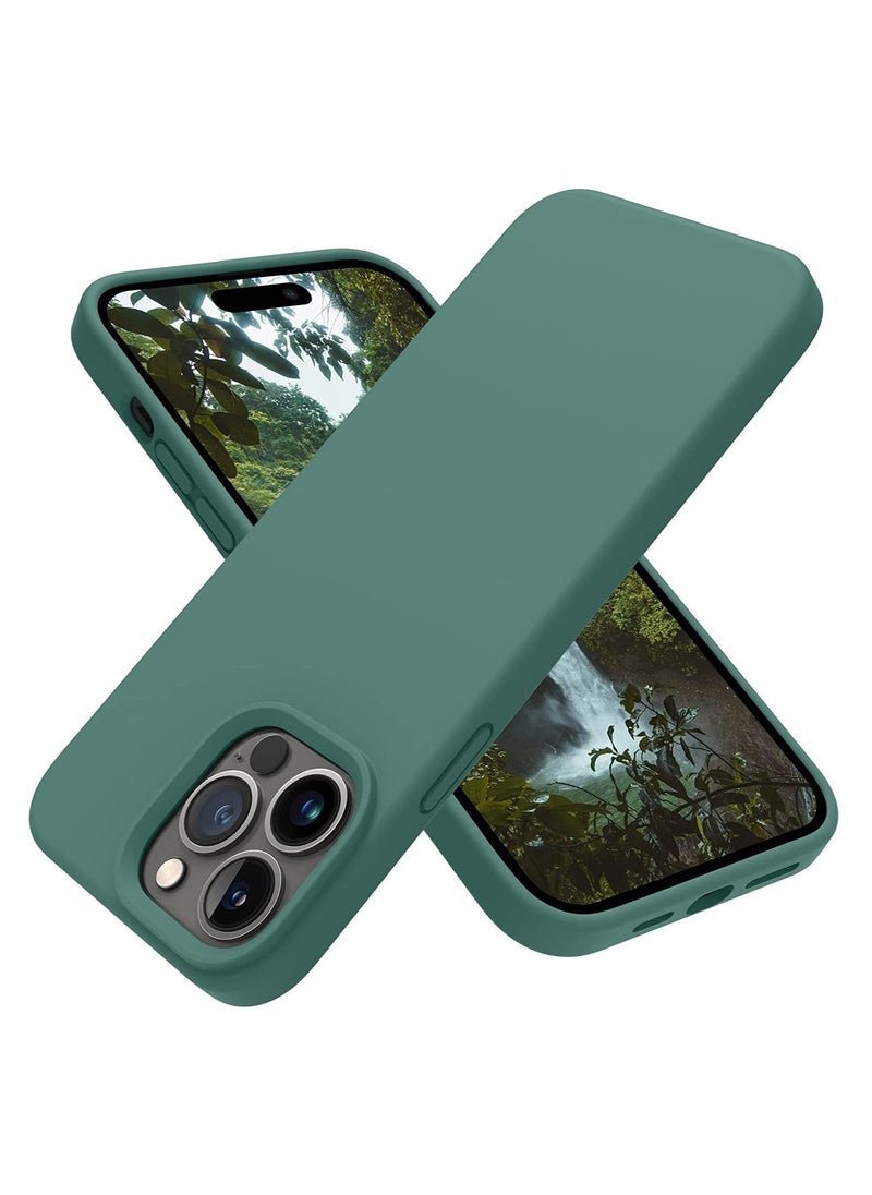 Raxoom Designed for iPhone 14 Pro Max Case, Silicone Shockproof Slim Thin Phone Case for iPhone 14 Pro Max 6.7 inch (Pine Green) - Image 1