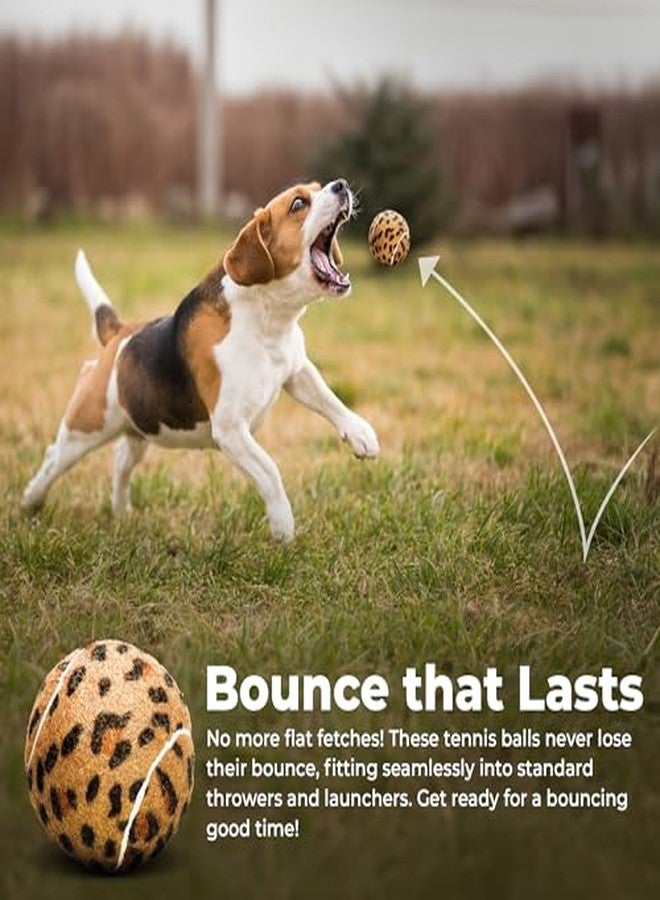 Tourna Unique Sports Dog Fetch Squeaker Balls Animal Prints 4 Pack - Image 3