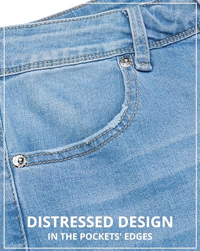 GRAPENT Stretch Jeans Plus Size Jeans Wide Leg Pants Summer Bell Bottom Pants High Waisted Color Indigo Medium for Women Blue Size 20 22 - Image 5