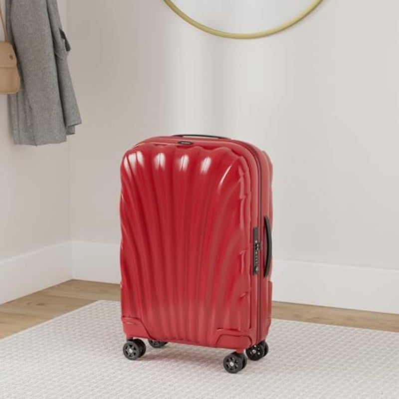 Travel suitcase for airport use, polypropylene material, black color, lightweight Curv technology with TSA lock and 4 spinner wheels - Image 4