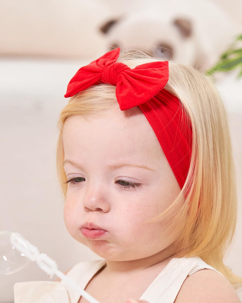 jollybows 20pcs Baby Girls Nylon Headbands Turban Hair Bows Hair Band Elastic Hair Accessories for Kids Toddlers Infants Newborn - Image 4