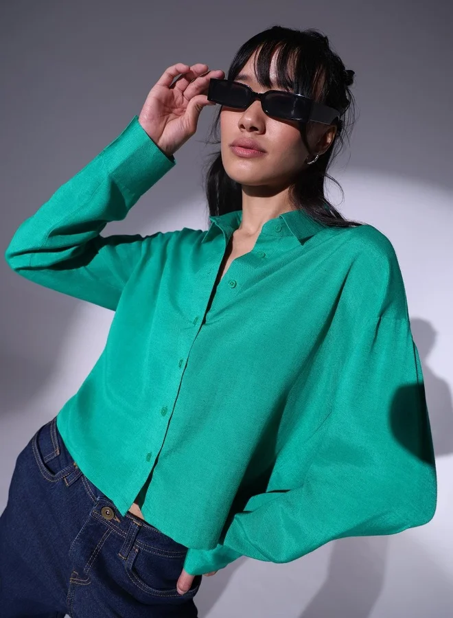 Hubberholme Women's Green Shirts - Versatile and Trendy for All Seasons
