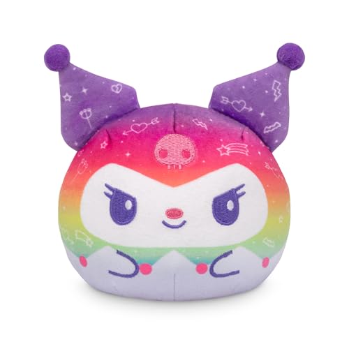 TeeTurtle Reversible Sanrio My Melody and Kuromi Plushie 4Inch Rainbow TwoSided Flip Plush Toy with Embroidered Details Cute Mini Collectible Plush for Kids Teens and Adults - Image 1