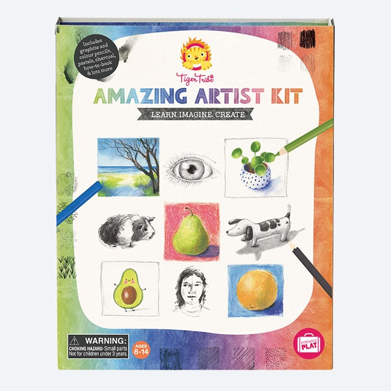 Tiger Tribe Amazing Artist Kit Comprehensive Art Set for Kids Tweens Includes Instruction Book Supplies Graphite Colored Pencils Inspire Creativity - Image 3