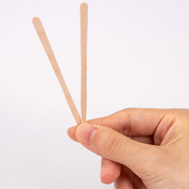 Hedume 2000 Pieces Wax Sticks, Wood Spatulas Applicator Craft Sticks, Small Wax Spatulas Hair Removal Eyebrow and Body - Image 4