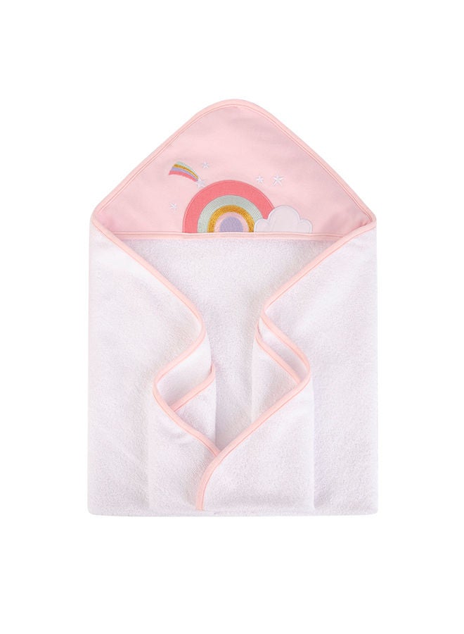 hudson baby منشفة تيري منسوجة بغطاء للرأس - قوس قزح - Image 4