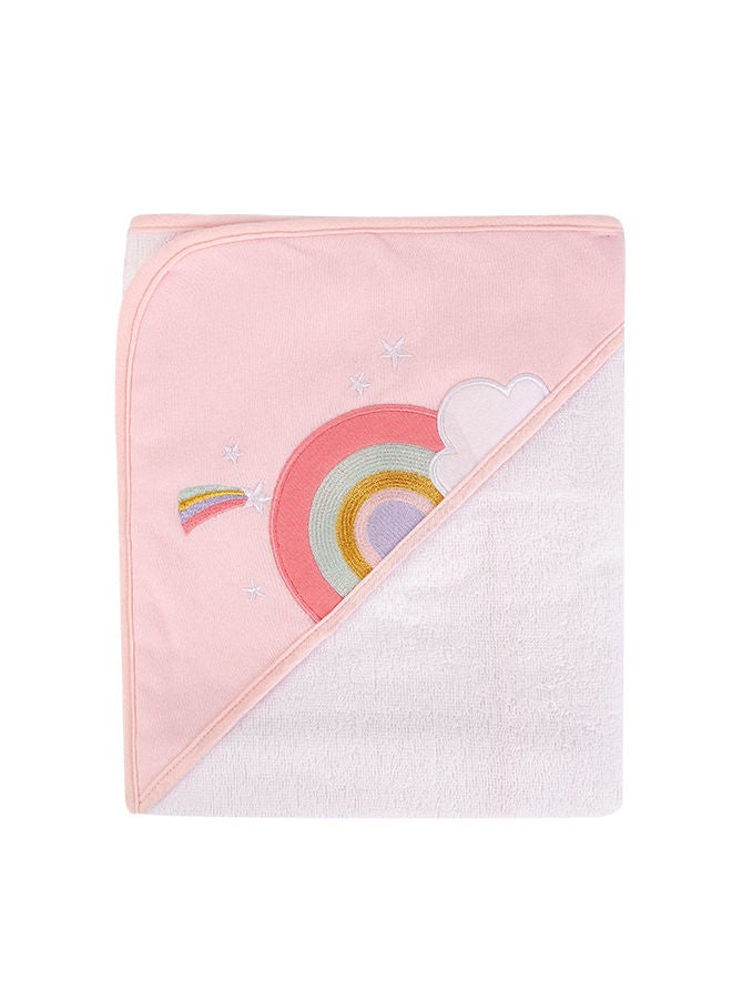 hudson baby منشفة تيري منسوجة بغطاء للرأس - قوس قزح - Image 3