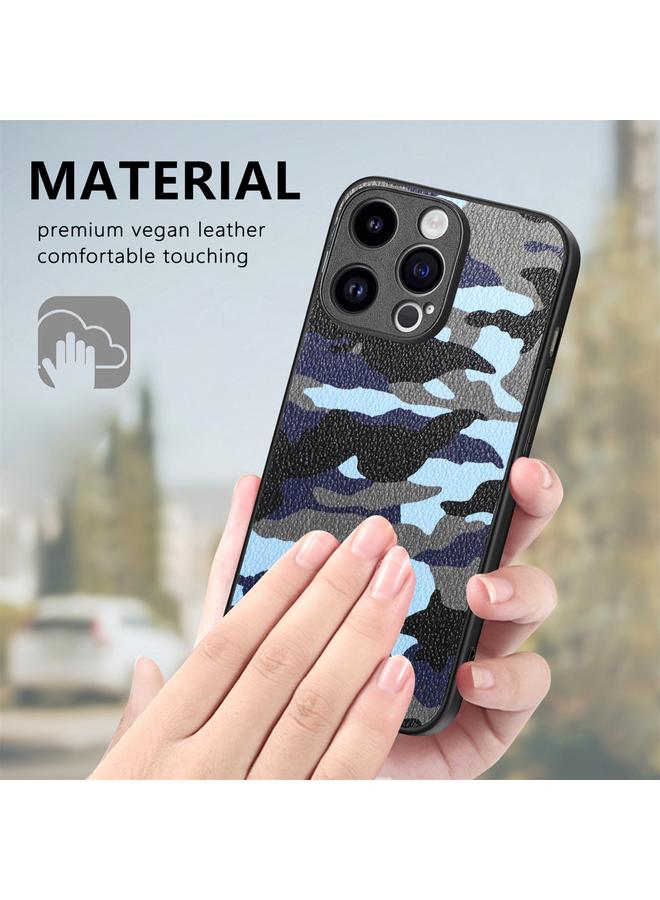 S-TOP Case For iPhone 15 Pro Max Retro Camouflage Leather Back Phone Case - Image 4