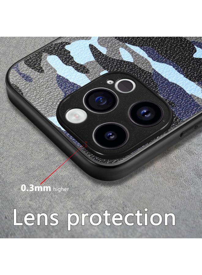 S-TOP Case For iPhone 15 Pro Max Retro Camouflage Leather Back Phone Case - Image 3