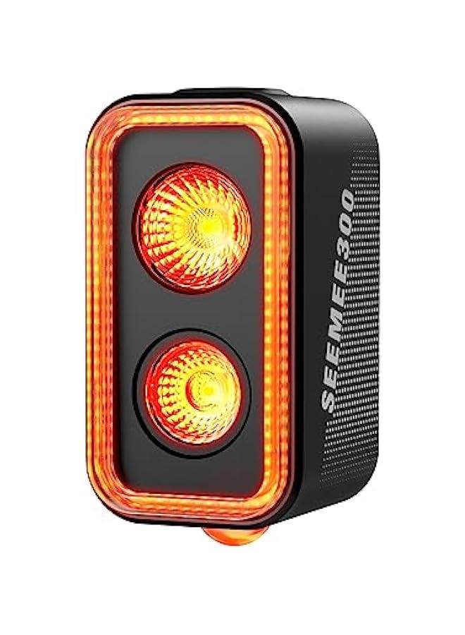 Arabest SEEMEE 300 Bike Taillight,300 Lumen Bike Tail Light,5 Night & Daytime Modes,Smart Brake Sensor IPX6 Waterproof USB-C Rechargeable Rear Bike Light for Night Riding - Image 1