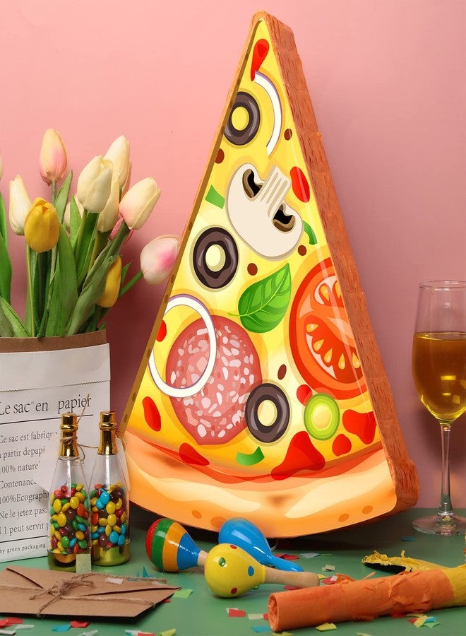 Harrycle Pizza Piñata Pizza Slice Party Favor Includes Stick Blindfold Bat and Confetti Food Themed Birthday Party Decor for Cinco De Mayo Decor for Mexican Shower Themed Supplies, 16.1 x 13 x 3.2 Inches - Image 4