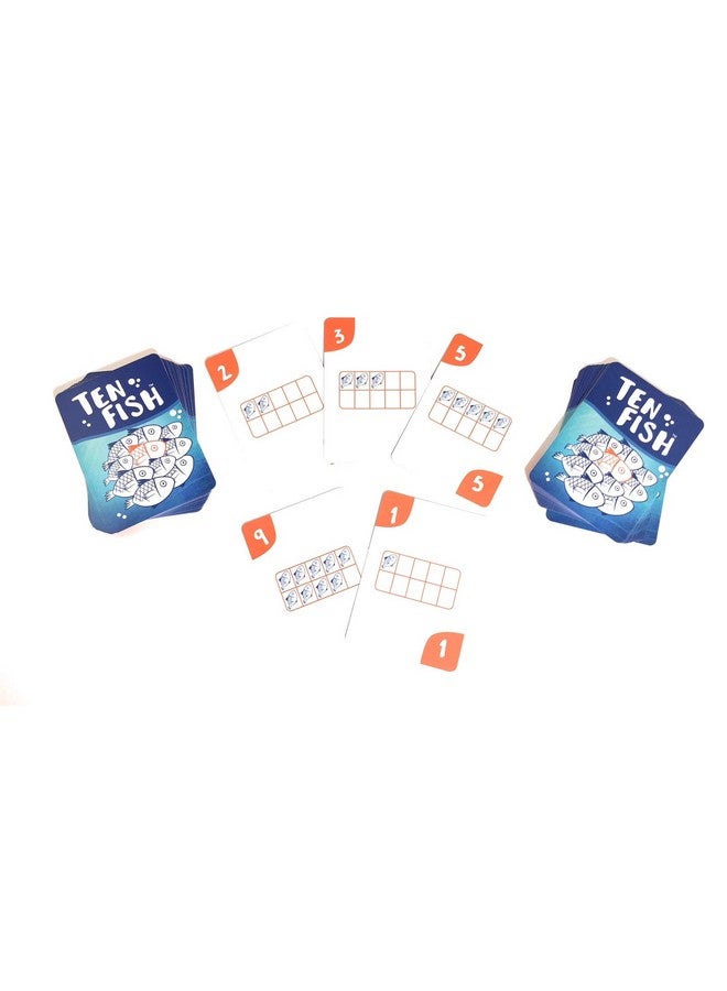 Absolute Zero Ten Fish Math Card Game - Family Friendly Educational Cool Math Games For Kids - Elementary And Kindergarten Learning Activities Help Boys And Girls To Learn Mathematics In A Fun, Interactive Way - Image 1