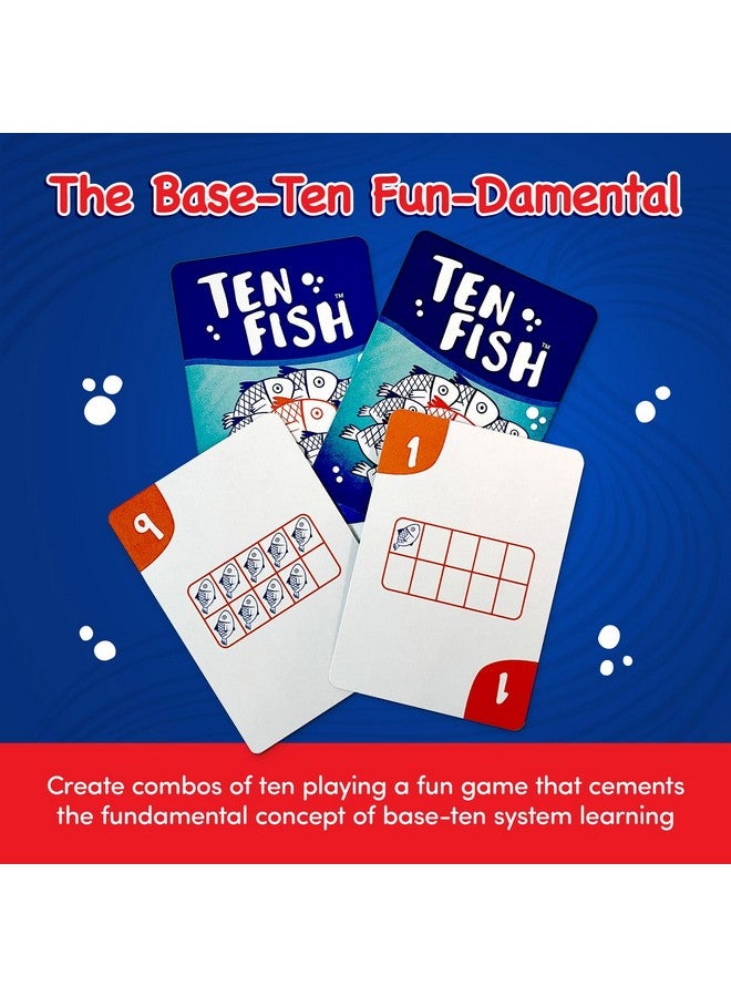 Absolute Zero Ten Fish Math Card Game - Family Friendly Educational Cool Math Games For Kids - Elementary And Kindergarten Learning Activities Help Boys And Girls To Learn Mathematics In A Fun, Interactive Way - Image 5