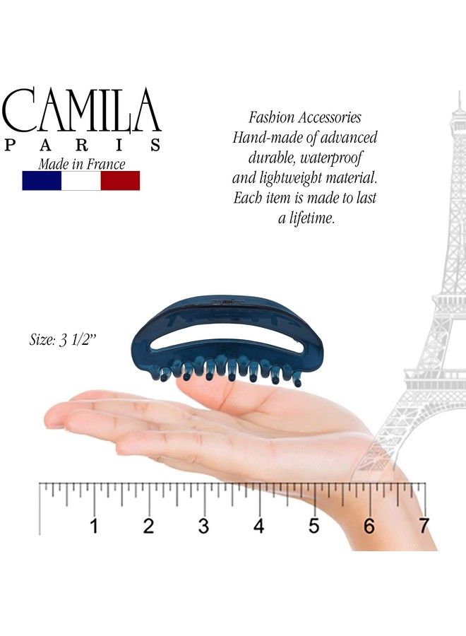 CAMILA Paris Cp3125 French Hair Clip For Women Blue Girls Hair Claw Clip Jaw Fashion Durable And Styling Hair Accessories For Women Luxury Ladies Strong Hold No Slip Grip Clamp Made In France - Image 3