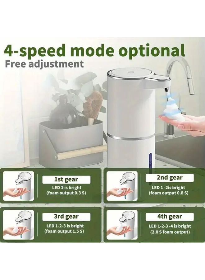 صابون أبيض أوتوماتيكي موزع صابون بدون لمس مستشعر حركة مثبت على الحائط - Image 5