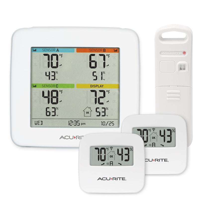 Acurite AcuRite 01096M Temperature  Humidity Station with 3 IndoorOutdoor Sensors 