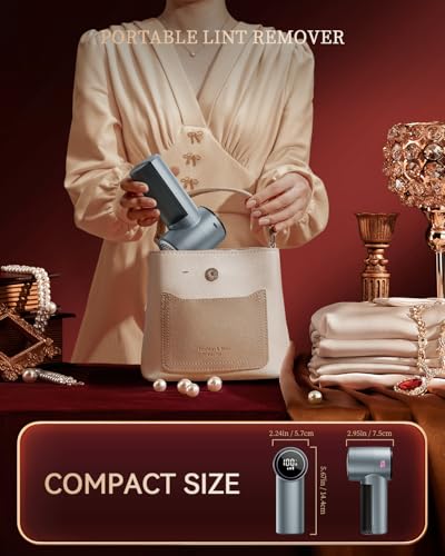 coldSky Fabric Shaver, Rechargeable Lint Shaver with Digital Display, 3-Speeds Sweater Shaver with 6-Leaf Blades, Electric Portable Lint Remover to Remove Pilling for Clothes, Furniture, Couch, Blanket - Image 3