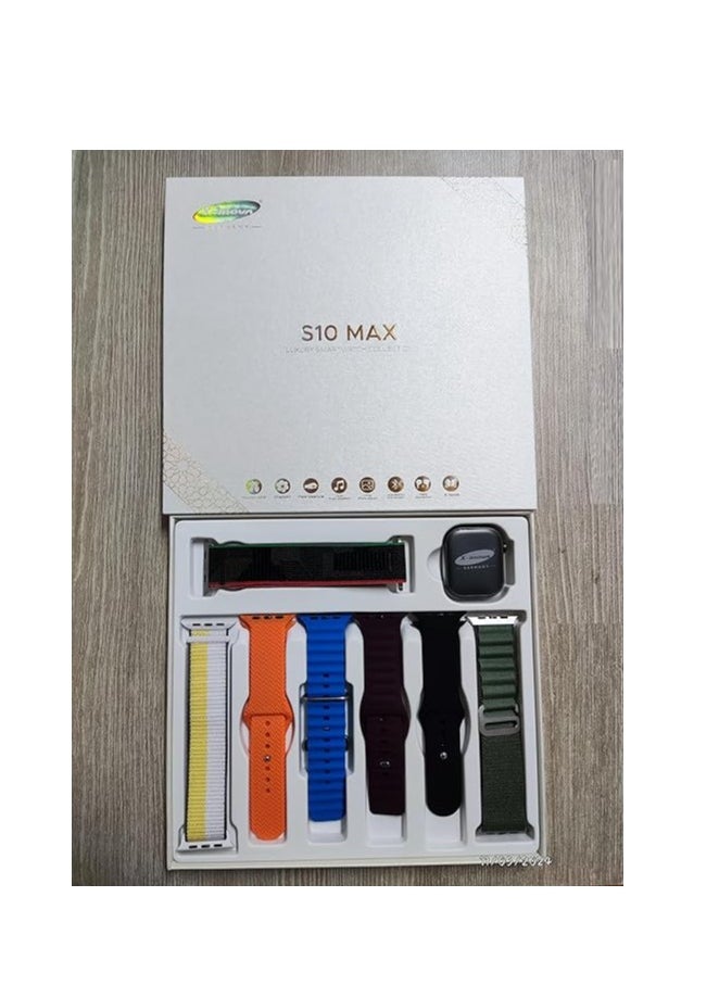 S10 Max Smart Watch with 7 Watch Bands Supports calls anser/Chat GPT/NFC/Sports Mode
