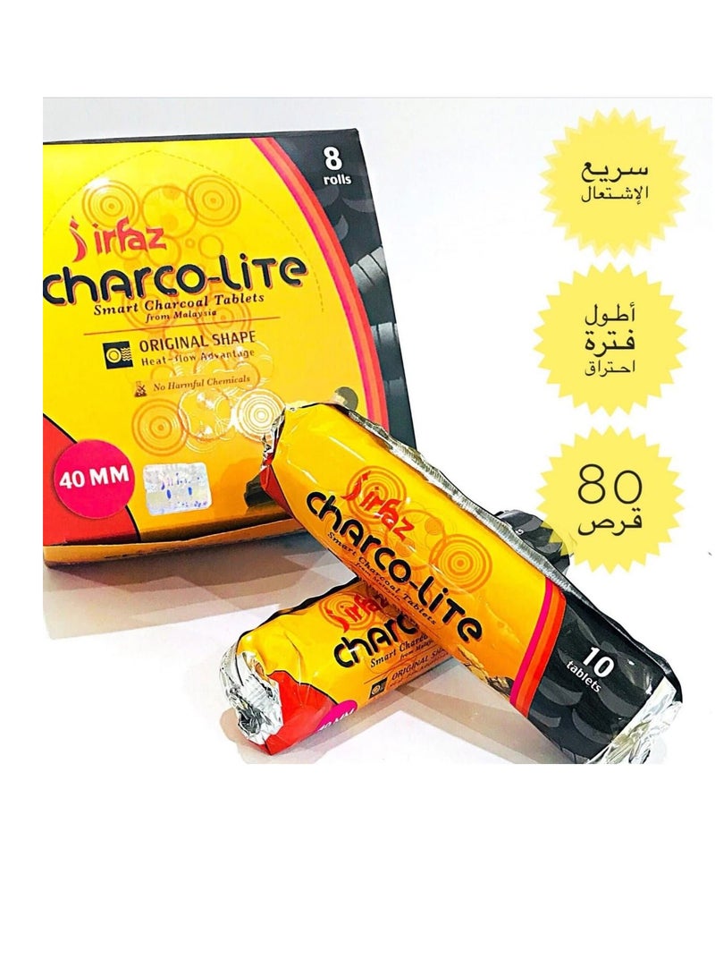 irfaz Irfaz Charco Lite Bakhoor Charcoal Quick Lighting and Long Lasting Incense Charcoal Tablets for Oud, Bakhoor and Incense - 80 Pieces per Box  (4 Boxes Compo Pack - 320 Total Pieces)  - Image 2