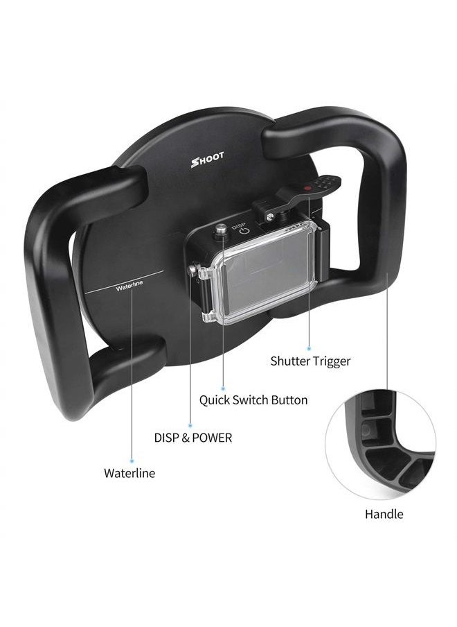 Shoot - Dome Port for DJI OSMO Action Camera - Waterproof Housing Cover Lightweight Stable Dual Handle Stabilizer Easier to Shoot Underwater Photos/Videos, Enlarge Trigger, Overall Waterproof Case - Image 1