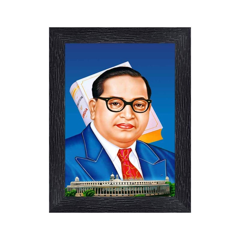pnf Dr. B. R. Ambedkar Wood Photo Frames with Acrylic Sheet (Glass)(photoframe,Multicolour,8x6inch)-19840 - Image 3