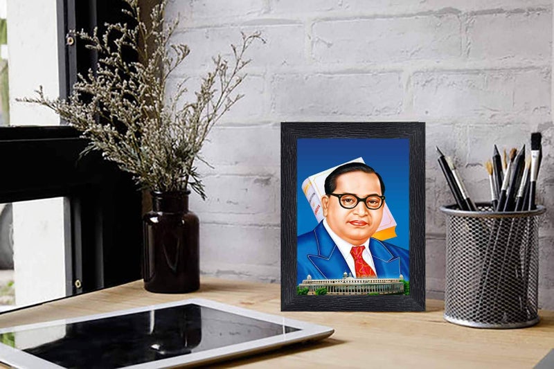pnf Dr. B. R. Ambedkar Wood Photo Frames with Acrylic Sheet (Glass)(photoframe,Multicolour,8x6inch)-19840 - Image 2