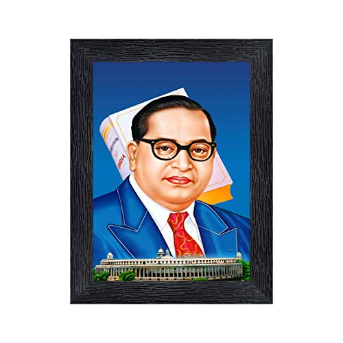 pnf Dr. B. R. Ambedkar Wood Photo Frames with Acrylic Sheet (Glass)(photoframe,Multicolour,8x6inch)-19840 - Image 1