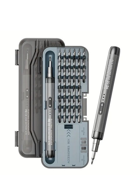 Electric Screwdriver Set, 66 in 1 Small Electric Screwdriver Cordless - 64 Preiciso
