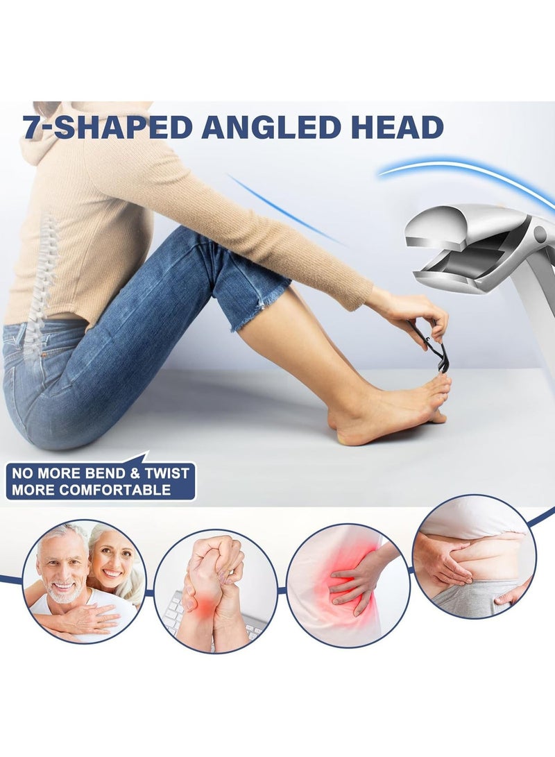مقصات أظافر، مقصات أظافر الأقدام، مقصات تقليم أظافر، مجموعة مقصات أظافر أقدام احترافية، 5 قطع من أدوات العناية بالأظافر المتينة مع قواطع عريضة الفك، باللون الأسود - Image 3