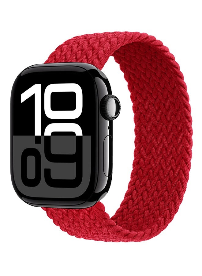 Solo Nylon Band 44mm Size 135-140mm with Metal Lugs Compatible with Apple Watch 44mm 45mm 49mm Series 1-9 SE Ultra 1 Ultra 2 - Red - Image 2