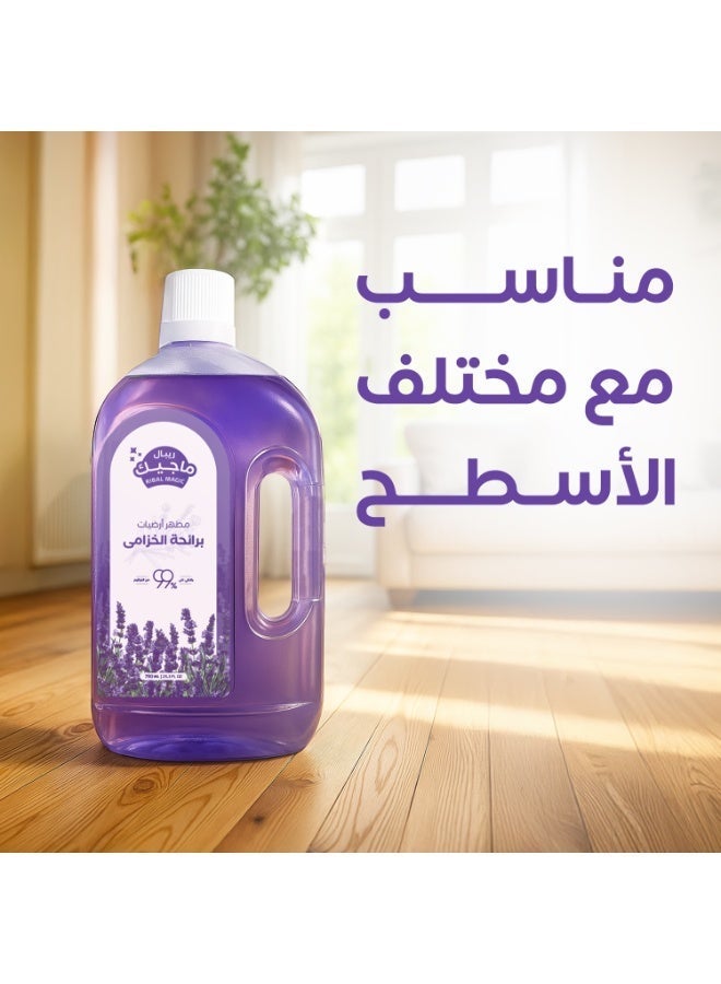 Magic Floor Cleaner Disinfectant & Freshener (750ml) - Lavender Scent Floor Cleaning Liquid for Germ Removal & Odor Control - Multi Surface Cleaner for Tiles, Marble & Ceramic - Removes Stains, Kills 99.99% of Germs - Image 2