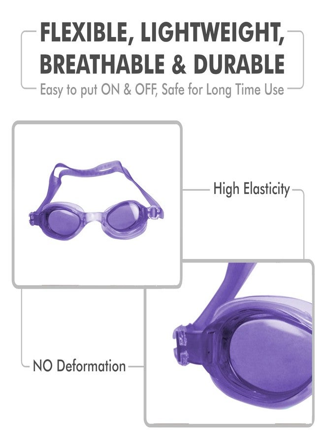 بوكسو مجموعة نظارات سباحة قابلة للتعديل من قطعتين من بوكسو، مضادة للضباب، مانعة للتسرب، وحماية من الأشعة فوق البنفسجية، إكسسوارات سباحة للأطفال (متعددة الألوان) - Image 4