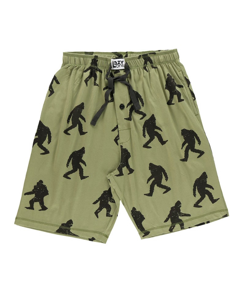 Lazy One Pajama Shorts for Men, Men's Pajama Bottoms, Sleepwear, Mythical, Creature (Bigfoot, Medium) - Image 3