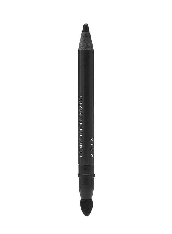 Le Metier De Beaute MĒTIER Eye Pencil Le Deux - Jumbo Eyeshadow and Eyeliner Pencil - Creamy, Blendable & Long-Lasting Formula - Smudge-Proof, Waterproof & Highly Pigmented (Onyx - blackest black) - Image 1