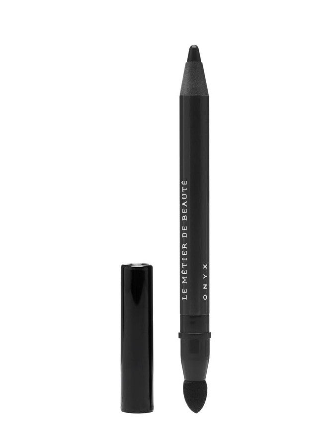 Le Metier De Beaute MĒTIER Eye Pencil Le Deux - Jumbo Eyeshadow and Eyeliner Pencil - Creamy, Blendable & Long-Lasting Formula - Smudge-Proof, Waterproof & Highly Pigmented (Onyx - blackest black) - Image 2