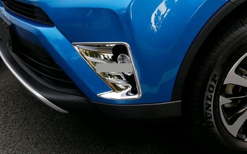 QASULER Chrome Front Fog Light Covers for Toyota RAV4 - Image 4