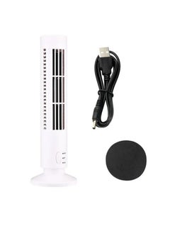 Generic Portable Tower Fan Quiet Bladeless 2 Speed Electric Fan USB Powered Tower Fan Vertical Air Conditioning Fan for Indoor Bedroom Home Office  - Image 2