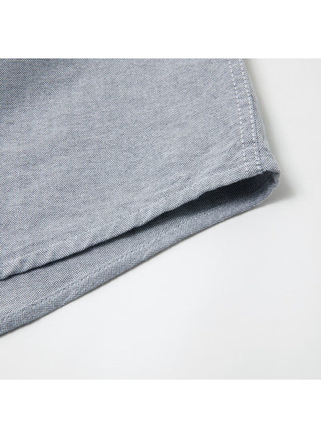 Limeng Pure Cotton Long-sleeve Shirt For Men, Solid Color, All-cotton Oxford Cloth, Casual Shirt, Large Size, Gray, Size 43 - Image 4