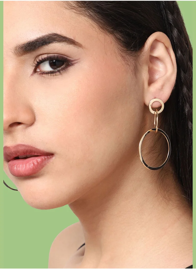 SOHI Gold Plated Party Designer Drop Earring For Women