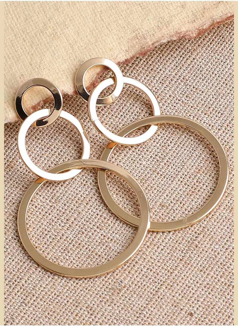 SOHI Gold Plated Party Designer Drop Earring For Women