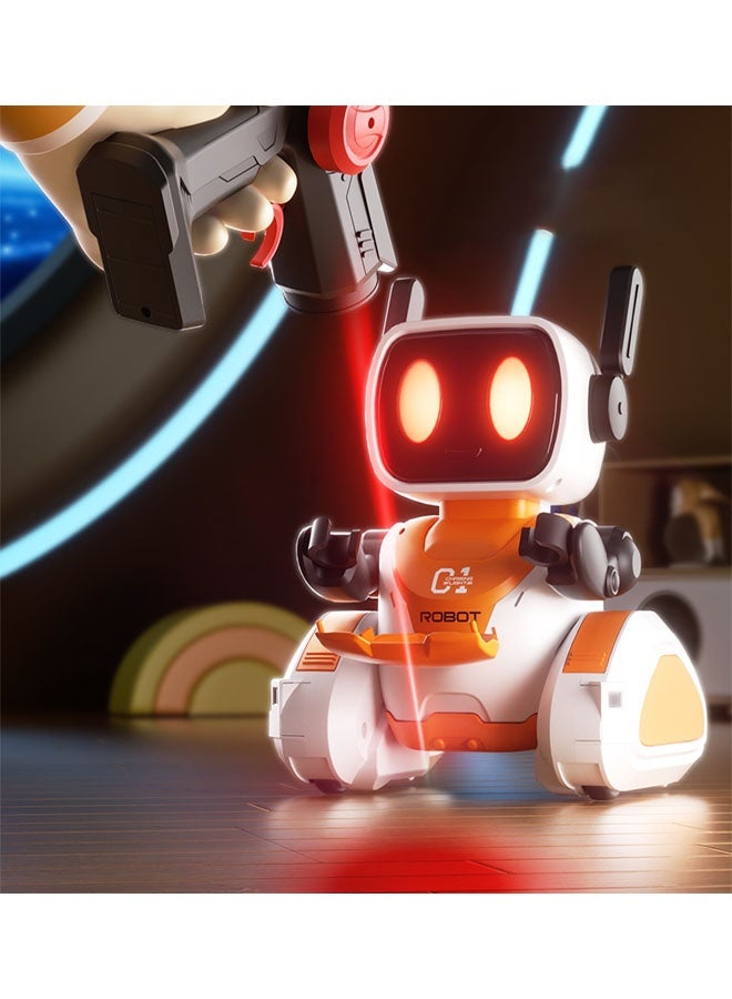 روبوت لعبة روبوت تتبع الضوء بالتحكم عن بعد 2.4G، روبوت يتحكم بالإيماءات باستشعار الضوء، روبوت محاكاة توصيل الأشياء، لعبة روبوت تعليمية تفاعلية للأطفال في مجال العلوم والتكنولوجيا والهندسة والرياضيات (STEM)، هدية مناسبة للبنين والبنات. - Image 2