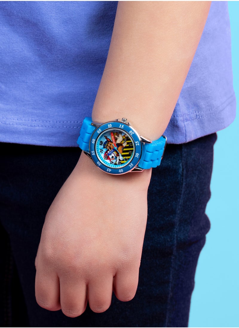 PAW PATROL Nickelodeon Paw Patrol Blue Silicon Strap Boys Watch -  PAW9030  - Image 4