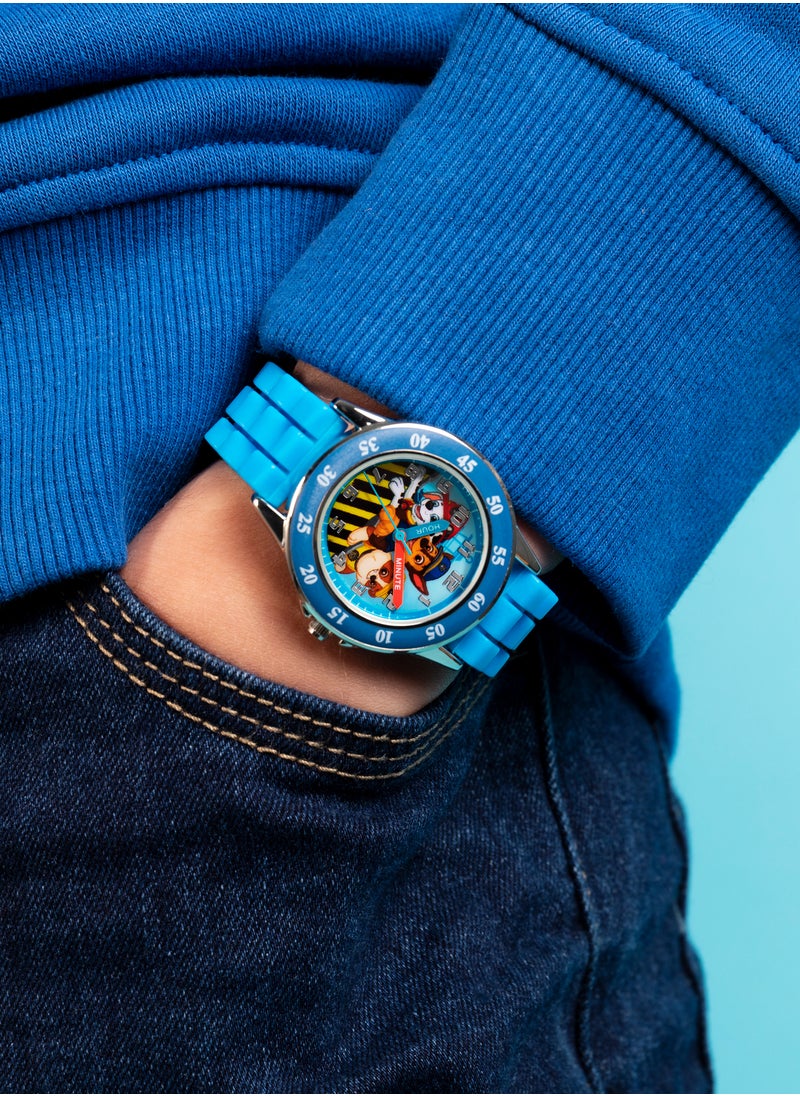 PAW PATROL Nickelodeon Paw Patrol Blue Silicon Strap Boys Watch -  PAW9030  - Image 3