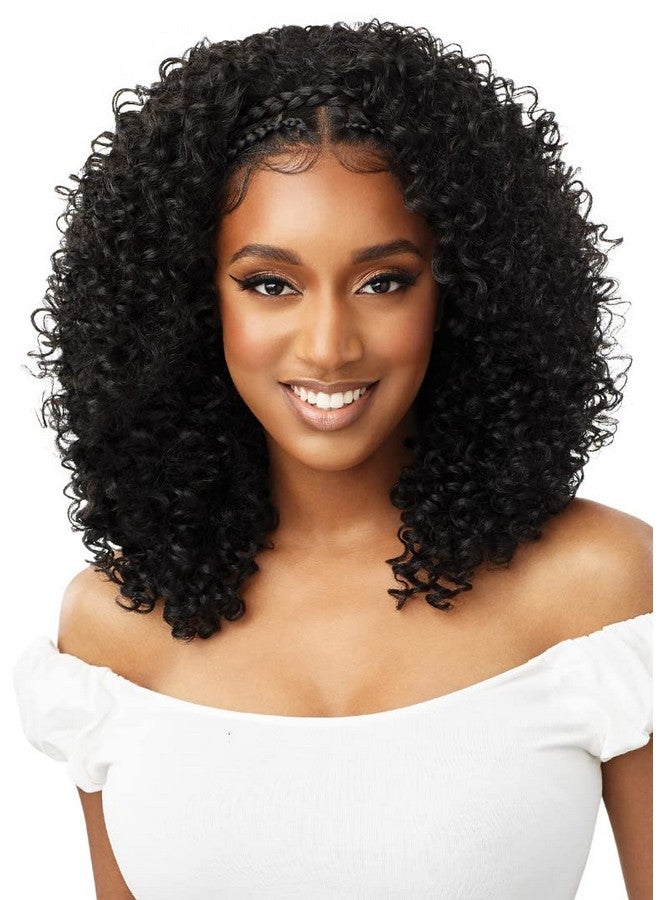 Outre 13X2 Hand Tied Lace Frontal Wig Halo Stitch Braid 18" (1B) - Image 2