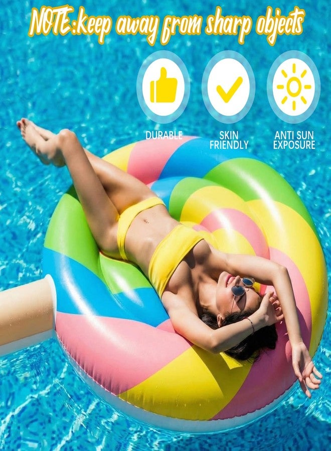 ShinyRelief عوامات حمام سباحة عملاقة قابلة للنفخ على شكل مصاصة من ShinyRelief، عوامات حمام سباحة قابلة للنفخ، عوامات حمام سباحة قابلة للنفخ لحمام سباحة صيفي على الشاطئ - Image 3